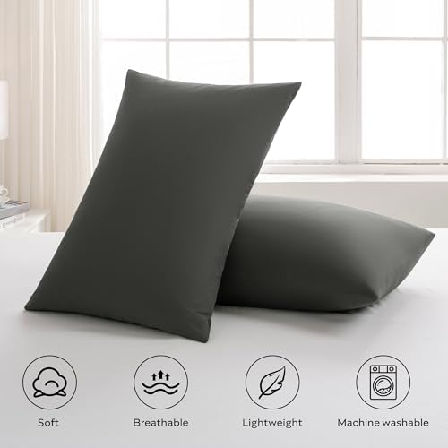 JELLYMONI 100% Washed Cotton Pillowcases, Envelope Closure 2-Pack - Image 2