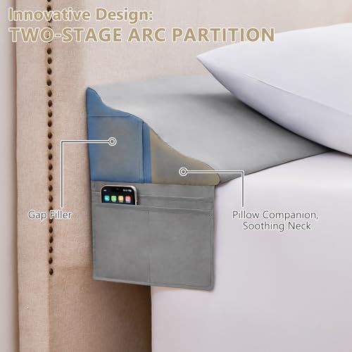 Bed Wedge Pillow for Headboard Gap Filler King - Image 2