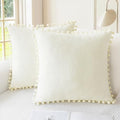 CaliTime Decorative Couch Throw Pillow Covers 20 X 20 Inches Cream by CaliTime
