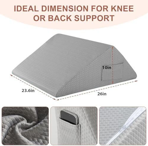 Knee Wedge Pillow, Memory Foam Leg Pillow Bed Wedge - Image 3