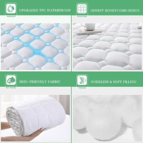UNILIBRA Queen Mattress Protector Waterproof Rayon from Bamboo, Deep Pocket - Image 3