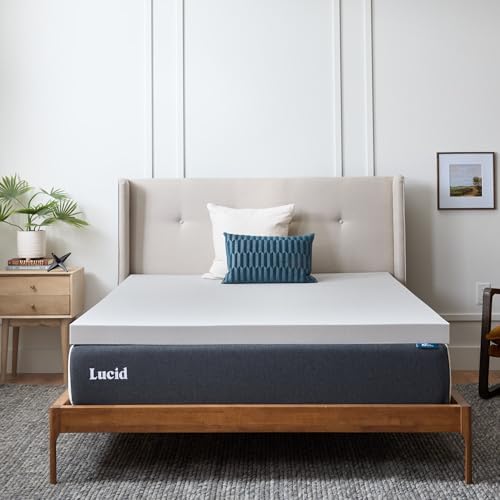 Lucid 3 Inch Bamboo Charcoal Infused Memory Foam Mattress Topper by Lucid
