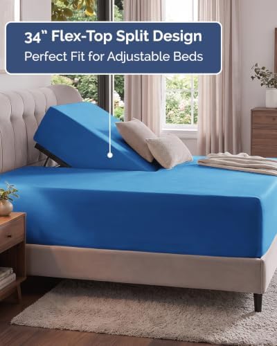 CGK Linens Extra Deep Flex Top Split Head King Fitted Sheet - Image 3