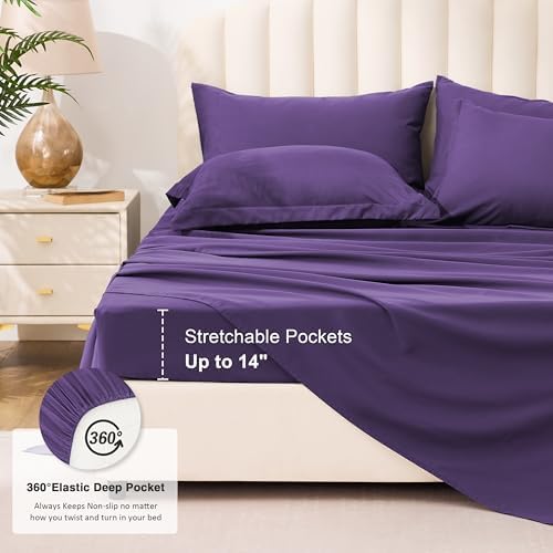 Love's cabin Full Comforter Set Dark Purple, 7 Pieces Full Bed in a Bag - Image 6