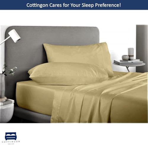 4 Piece Flex Head King Sheet Set 34" Top, 100% Egyptian Cotton - Image 4