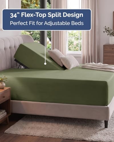 CGK Linens Extra Deep Flex Top Split Head King Fitted Sheet - Image 3