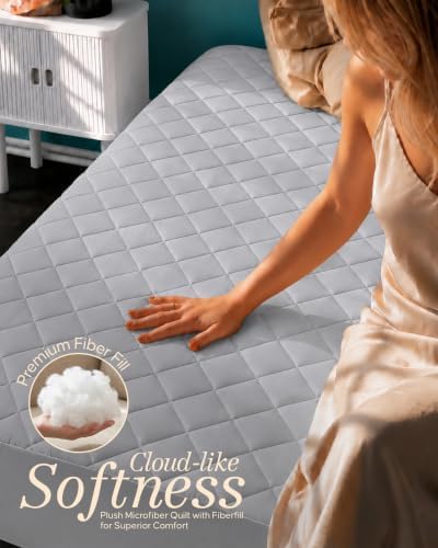 Full Mattress Pad, Quilted Mattress Protector Topper fits 16" Deep Pocket - Image 5
