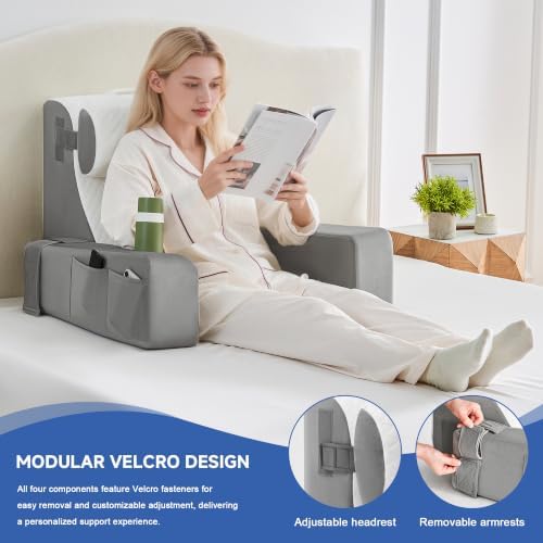 Reading Pillow for Bed, Back Pillow for Bed Sitting Up, Bed Pillows for Sitting - Image 6
