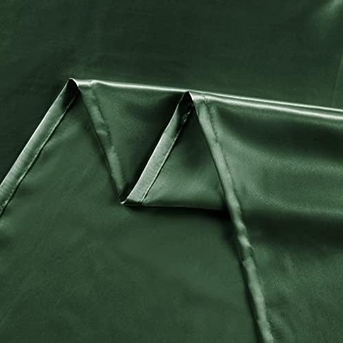TREELY 2 Pack Satin Pillow Covers 20x60 Inches, Forest Green - Image 7