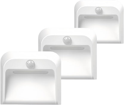 Group-Control Motion Sensor Night Light -Wireless Sync, 2200mAh Rechargeable Battery, 150LM/75LM Adjustable Brightness, 25s Auto-Off, Magnetic Mounting for Hallway/Stairs/Bedrooms（3 Pack）