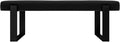 VANT Upholstered Bed Bench - Vintage Leather Jet Black - Matte Black - Contemporary Modern, Bedroom Bench Seat, Hallway, or Entryway