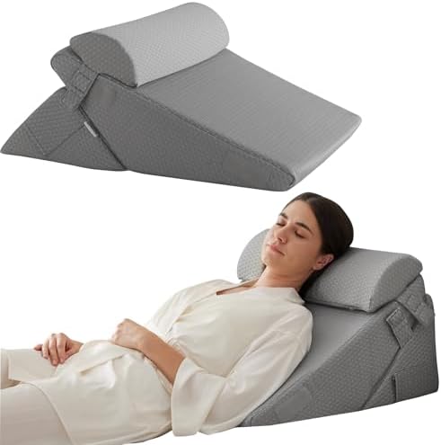 Bedluxe Wedge Pillow Set for After Surgery, Orthopedic Bed Wedge by Bedluxe