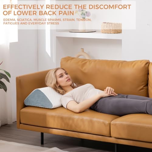 Knee Wedge Pillow 6.3'' for Post-Surgery Recovery-Leg Elevation Support for - Image 6