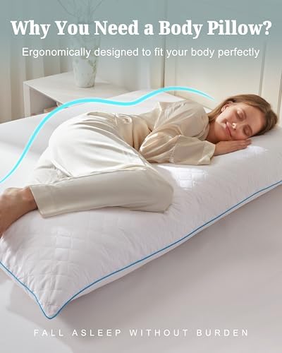 YZ HOME Long Body Pillow for Adults, Firm Body Pillow Shredded Memory Foam - Image 3