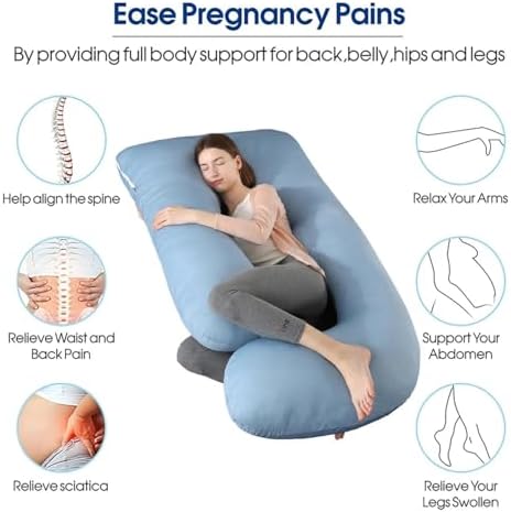 Pregnancy Pillows for Sleeping, U Shaped Full Body Maternity Pillow for - Image 3