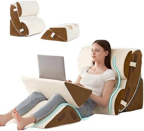Hansleep Bed Wedge Pillow Set for After Surgery 6PCS, Post Surgery Pillow for by Hansleep