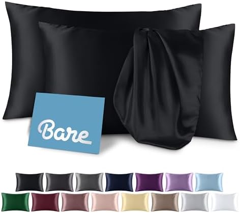 Bare Home Satin Pillowcases Zipper by BareHome