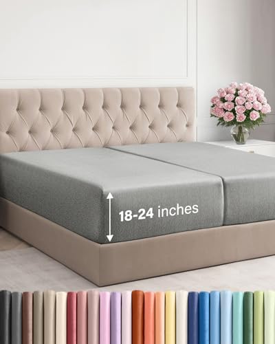 CGK Linens Extra Deep Split King Fitted Sheet Only by CGKUnlimited