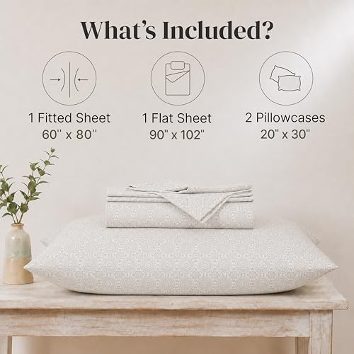 Modern Threads Printed 4-Piece Extra Soft Bedding Sheets & Pillowcase Set - Image 3