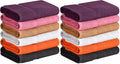 Towel and Linen Mart 100% Cotton 12 Pack Bath Towel Set, Quick Dry, Super Absorbent, Light Weight, Soft, (27 x 54 Pack of 6) (27 x 54 12 Pack, Plum, Pink, Beige, Grey, White, Peach) by T+%26+L+Towel+and+Linen+Mart