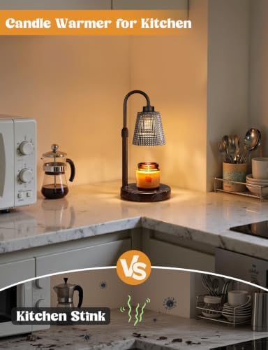 Marble Black Candle Warmer Lamp with Timer Home Decor Gifts for Women - Image 5