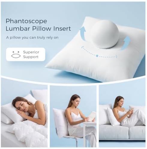 Phantoscope 16x20 Pillow Insert, Soft Lumbar Support Pillow - Image 5