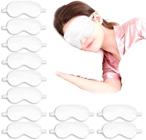 12PACK Silky Sleep Masks Satin Eye Mask Silk Eyes Cover by WJingYiJia