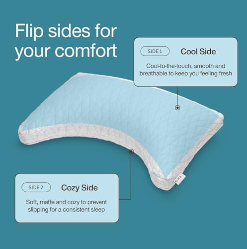 Coop Home Goods Cool Side Crescent Pillowcase, Queen Size Cooling Pillow Case - Image 3