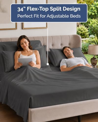 Flex Top Split Head King 6 Piece Sheet Set - Image 3