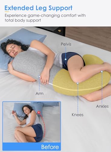 QUEEN ROSE Body Pillow for Side Sleepers, Cooling S Shaped Hug Pillow - Image 3