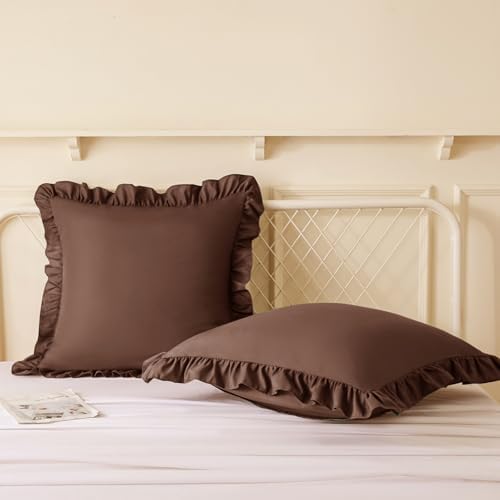 KKJIAF 2 Pack Ruffle Pillow Cases 24x24 Inches - Image 4