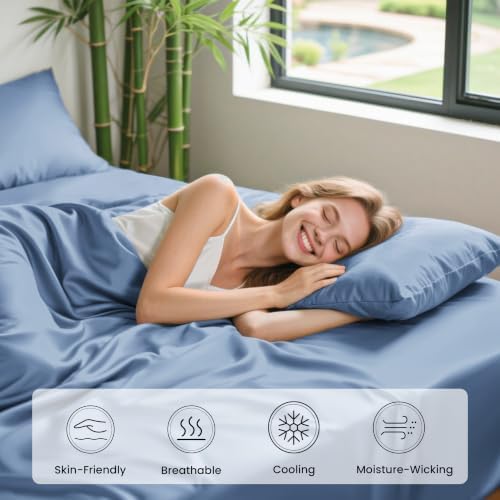 Love's cabin 4 Piece California King Size Sheet Set, 100% Rayon Derived from - Image 6