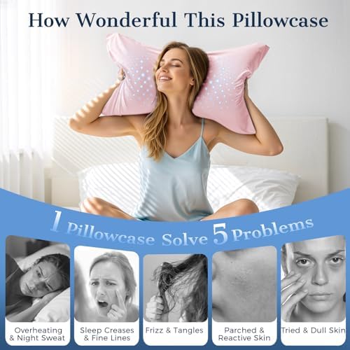 Cooling Pillow Cases 2 Pack Standard Size Cooling Pillowcases - Image 4