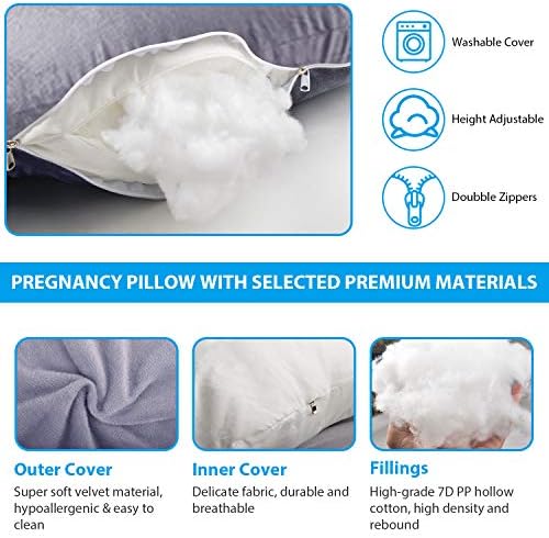 Victostar Pregnancy Pillow, 57 inches U Shaped Maternity Pillow - Image 3