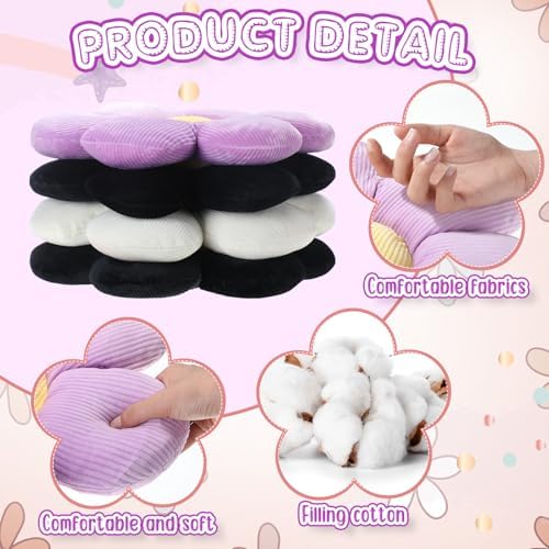 Reginary 4 Pcs Flower Floor Pillow Cushion Kids - Image 3