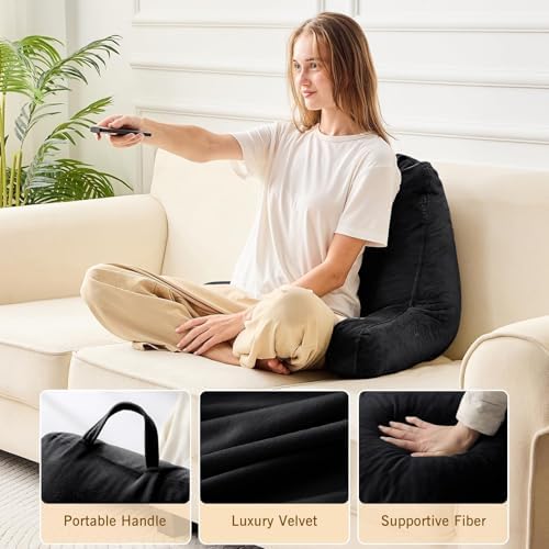Sasttie Reading Pillow for Bed, Back Pillow for Sitting Up - Image 4