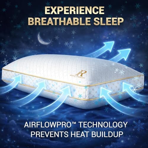 Royal Therapy 4-Pack King Memory Foam Pillow, Adjustable Shredded Odor-Free Bed - Image 2