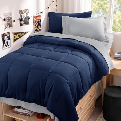 JOLLYVOGUE Twin Comforter Set, Ultra-Soft Bed in a Bag Twin Size 5 Pieces by JOLLYVOGUE