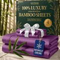 DECOLURE 100% Viscose Derived from Bamboo Sheets Twin Size, Luxury 4 Pc Set by DECOLURE