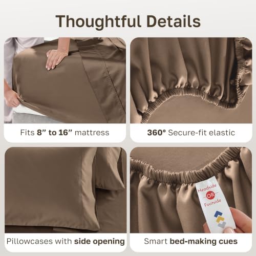 California Design Den Luxury 600 Thread Count Cal King Sheet Set - Image 4