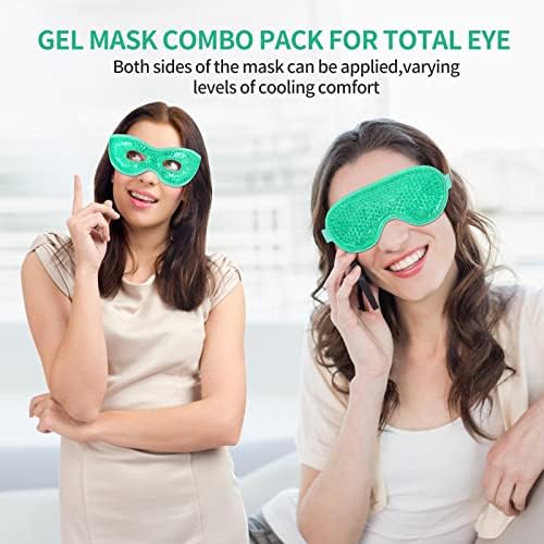 2PCS Gel Eye Mask Reusable Cold Therapy Gel Bead Eye Mask - Image 2