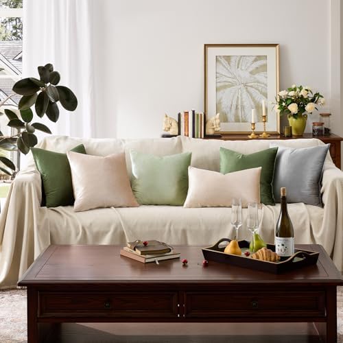 GIGIZAZA Velvet Pillow Covers 12x20 Decorative Pillows Pack of 2 Beige - Image 5