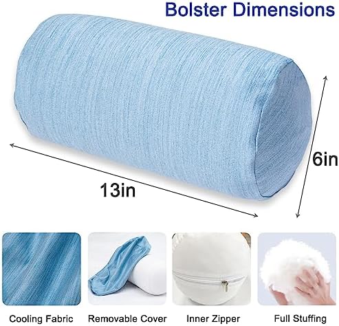 1 MIDDLE ONE Round Cylinder Bolster Pillow - Image 2