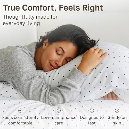 California Design Den Soft 100% Cotton Cal King Sheet Set, Polka Dot Print - Image 6