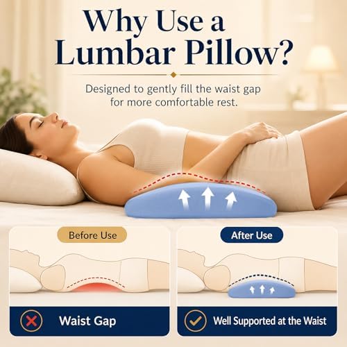 vamorry Lumbar Pillow for Sleeping, Lumbar Support Pillow for Bed for Back Pain - Image 2