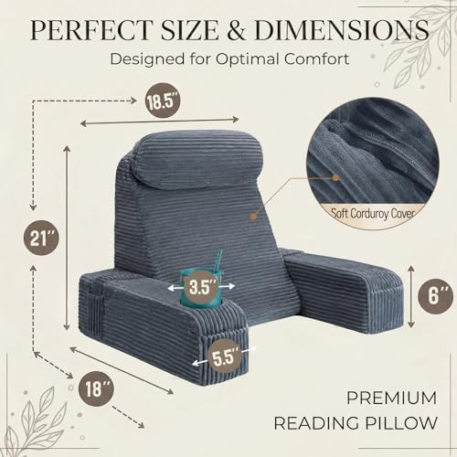 Reading Pillow for Adults, Back Pillow for Bed Sitting Up, Backrest Pillow for - Image 6