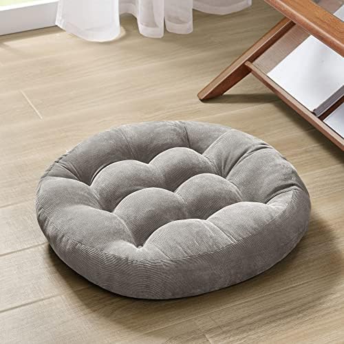 Round Meditation Cushion, Large Floor Pillow by DegreesofComfort