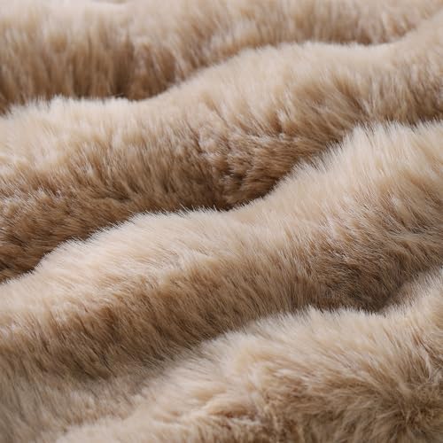 MADIZZ Pack of 2 Thick Plush Faux Wool Throw Pillow Covers Soft Boho Throw - Image 4