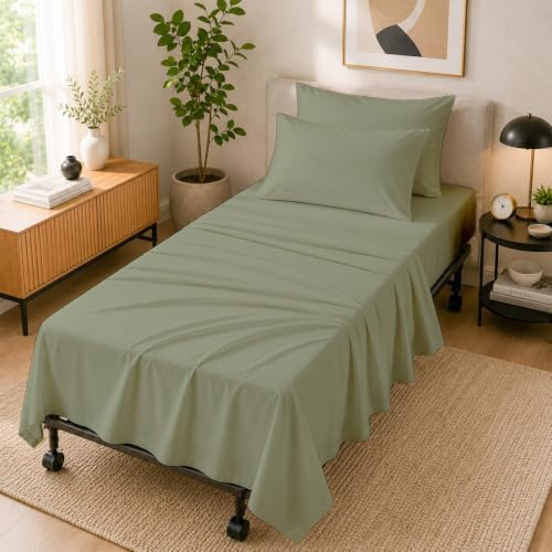Cottingon 4 PC Cot Sheet Set 30"X75", Egyptian Cotton by COTTINGON