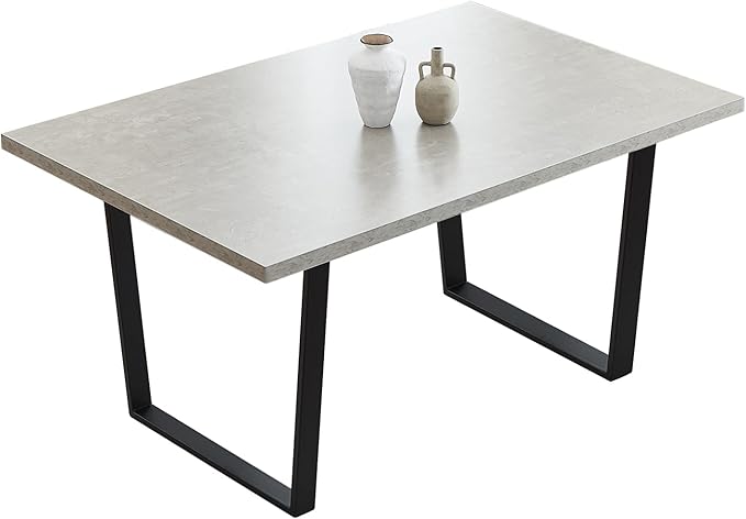 Rectangular Kitchen Dining Table, Space-Saving Rectangular Design, Thickened MDF Sturdy Structure, Suitable for Dining Room Kitchen Restaurant (Table)